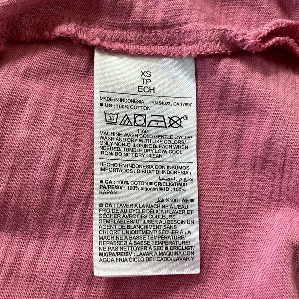 Old Navy Short Sleeve Boxy Vintage Crew Neck T-Shirt Rose Cloud Women’s Size XS - Picture 8 of 8